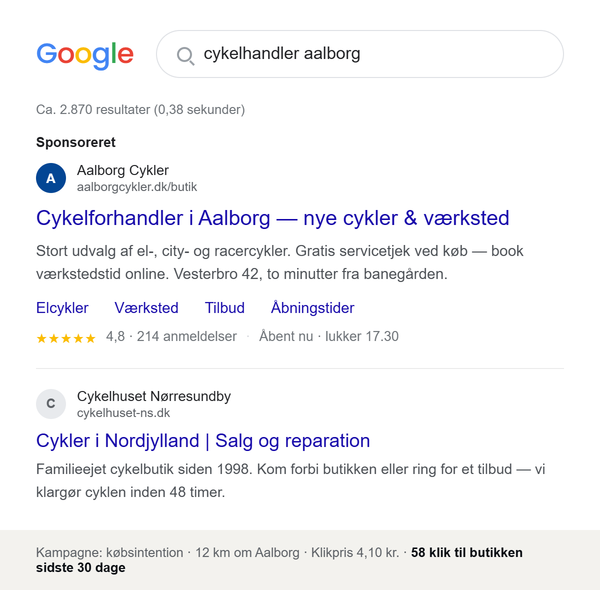 Google søgeannonce