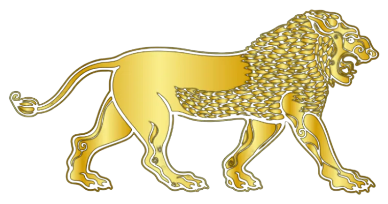 Babylon-logo: gylden løve